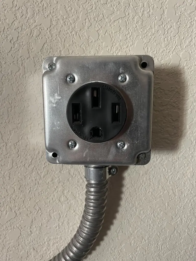 NEMA 14-50 outlet installed for Smart Home Electrical in Menasha